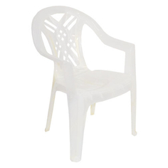 Пластиковая мебель кресло Престиж-2 660х600х840мм белый пластик