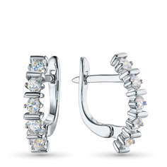 Серьги из серебра э0612сг07210304_white ЭПЛ Даймонд