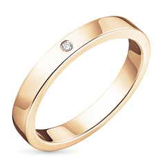 Кольцо из красного золота с бриллиантом э0201кц08110300 ЭПЛ Даймонд
