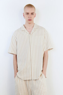 верхняя сорочка мужская Рубашка в полоску с коротким рукавом Befree