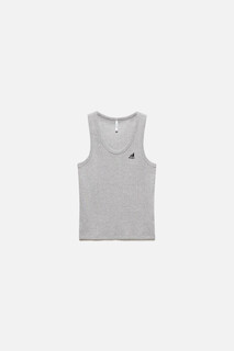 майка женская Майка на широких бретелях в рубчик с вышивкой Befree