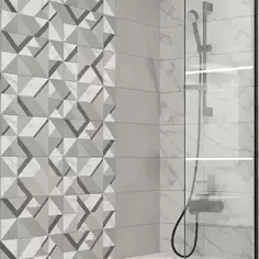 Плитка настенная Mersey Tetris 20x40 см 1.2 м² матовая цвет серый Без бренда