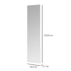 Дверь для шкафа Лион 59.4x225.8x2.1 цвет белый с зеркалом Без бренда