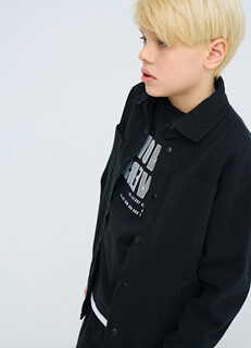 Куртка-рубашка для мальчиков, Черный Ostin