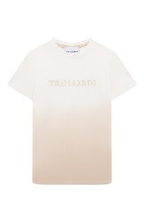 Хлопковая футболка Trussardi junior