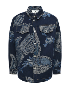 Джинсовая куртка с узором &quot;птицы&quot; Etro