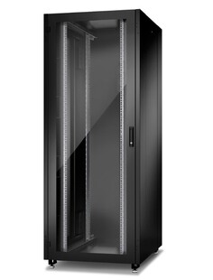 Шкаф напольный 19", 42U Eurolan 60F-42-8A-21BL N2000 42U 800×1000, пер. стл. одност., зад. металл. двуст., чрн.