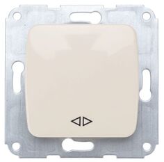 Выключатель KRANZ KR-78-0238 DEA (переключатель) 1кл перекрест. с/у 10А мех. бежевый