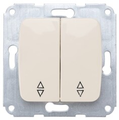 Выключатель KRANZ KR-78-0237 DEA (переключатель) 2кл прох. с/у 10А мех. бежевый