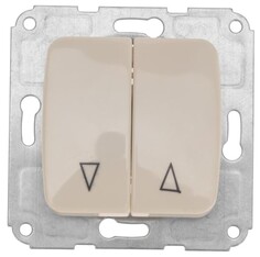 Выключатель KRANZ KR-78-0239 DEA для жалюзи 2кл с/у 10А мех. бежевый