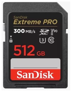 Карта памяти SDXC 512GB SanDisk SDSDXDK-512G-GN4IN Extreme PRO, UHS-II, C10, U3, V90, 300/260MB/s