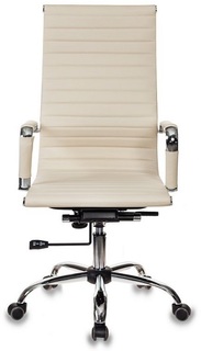 Кресло офисное Бюрократ CH-883-LOW низкая спинка, слоновая кость, искусственная кожа, кратно 2шт
