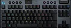 Клавиатура Logitech G915 TKL CARBON 920-009503 механическая, без цифрового блока, с RGB-подсветкой и поддержкой технологии Lightspeed, 2.4GHZ/BT