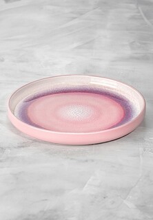 Тарелка Elan Gallery 18,5х18,5х2,3 см, Розовый меланж, с бортиком