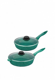 Набор кухонной посуды Elan Gallery 28 см + 24 см, с крышками, Гармония вкуса