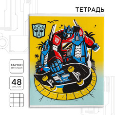 Тетрадь 48 листов в клетку, картонная обложка Hasbro