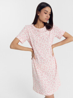 Сорочка ночная женская пыльно-розовая с принтом Mark Formelle
