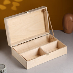 Подарочный ящик 34×21.5×10 см деревянный, с закрывающейся крышкой, с ручкой Дарим Красиво