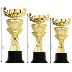 Кубок 182b, наградная фигура, золото, подставка пластик, 24 × 12 × 8.3 см Командор