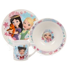 Набор детской посуды фарфор, 3 предмета, Царевны, 309964