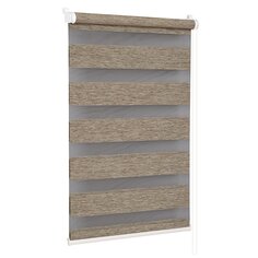 Рулонная штора День и ночь, 160х57 см, ширина крепления 61 см, латте, СРШ-01МК-4303 Delfa