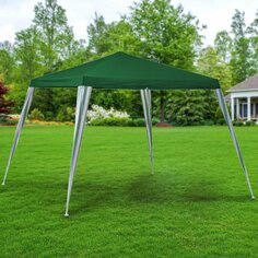 Тент-шатер зеленый, 2.4х2.4х2.4 м, четырехугольный, с толщиной трубы 0.3 мм, Green Days