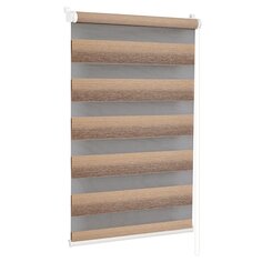 Рулонная штора День и ночь, 160х43 см, ширина крепления 47 см, карамельная, СРШ-01МК-4904 Delfa