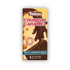 Шоколад Torras горький 60% с эритритом, стевией, соевым белком и карамелью с солью без сахара 100 г