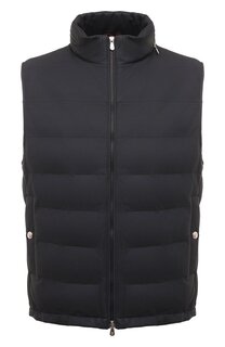 Кожаный жилет Brunello Cucinelli