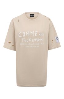 Хлопковая футболка Comme des Fuckdown