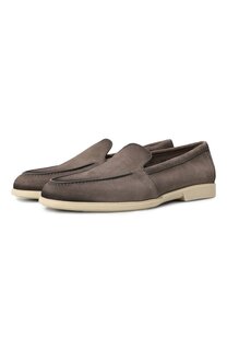 Замшевые лоферы Santoni