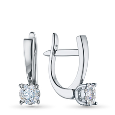Серьги из серебра э0612сг07176900_white ЭПЛ Даймонд