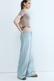 брюки джинсовые женские Джинсы wide удлиненные с низкой посадкой Befree