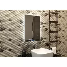 Зеркало для ванной Murano Black с подсветкой 50x70 см Без бренда