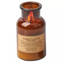 Свеча ароматизированная Amber Ginger коричневый 10.5 см Без бренда