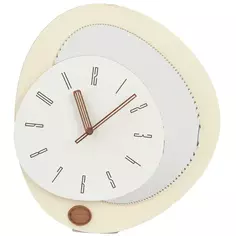 Часы настенные Z130 фигурные МДФ цвет белый бесшумные 35.5x40 см Без бренда