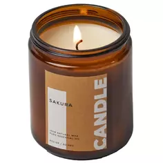 Свеча ароматизированная Sakura коричневый 9 см Без бренда