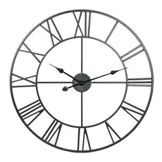 Часы настенные Dream River Rome круглые металл цвет черный бесшумные ø70 см