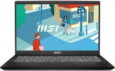 Ноутбук MSI Modern 15 9S7-15H112-871 i7-1355U/16GB/512GB SSD/Iris Xe Graphics/15.6" FHD IPS/WiFi/BT/cam/Win11Pro/black