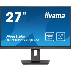 Монитор 27" Iiyama XUB2792QSN-B5 IPS, 2560x1440, 16:9, 75Hz, 4ms, 350cd, 178гр/178гр, HAS, Pivot, HDMI, DP, USB, черный