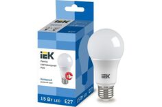 Лампа светодиодная IEK LLE-A60-15-230-65-E27 ECO A60 15Вт грушевидная 230В 6500К E27