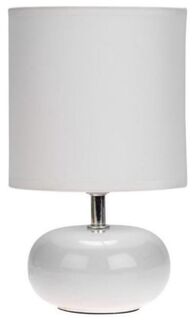 Светильник Rexant 603-1025 декоративный настольный Форте, основание белого цвета, белый абажур, цоколь Е27, 60Вт