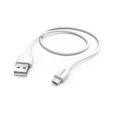Кабель интерфейсный USB 2.0 HAMA 00173628 microUSB B (m)/USB A(m), 1.4м, белый