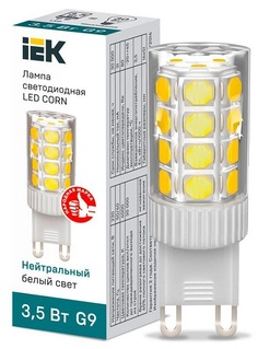 Лампа светодиодная IEK LLE-CORN-4-230-40-G9 Corn 3.5Вт капсульная 4000К нейтр. бел. G9 230В керамика