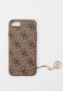 Чехол для iPhone Guess 7 / 8 / SE 2020, 4G Charms collection Hard Brown