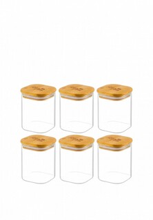 Набор контейнеров для хранения продуктов Elan Gallery 450 мл 6 шт Crystal glass