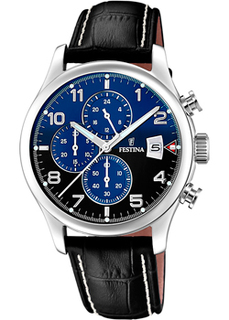 fashion наручные мужские часы Festina F20375.7. Коллекция Timeless Chronograph