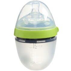 Бутылочка для кормления m&amp;b, шг ø70мм, 150мл., силиконовая колба, цвет зеленый Mum&Baby