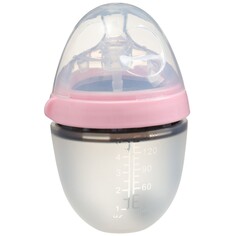 Бутылочка для кормления m&amp;b, шг ø70мм, 150мл., силиконовая колба, цвет розовый Mum&Baby