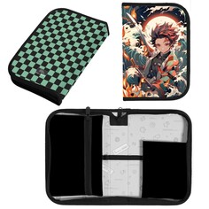 Пенал 1 секция 140 х 210 х 40 мм, откидной карман и косметичка, тканевый, calligrata top content